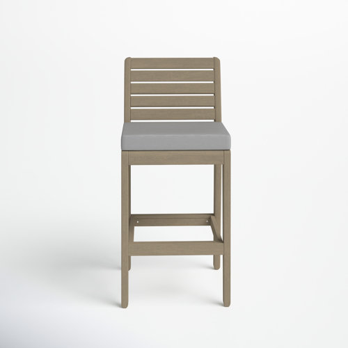 Joss & Main Ojai 18" Patio Bar Stool with Cushion & Reviews Wayfair